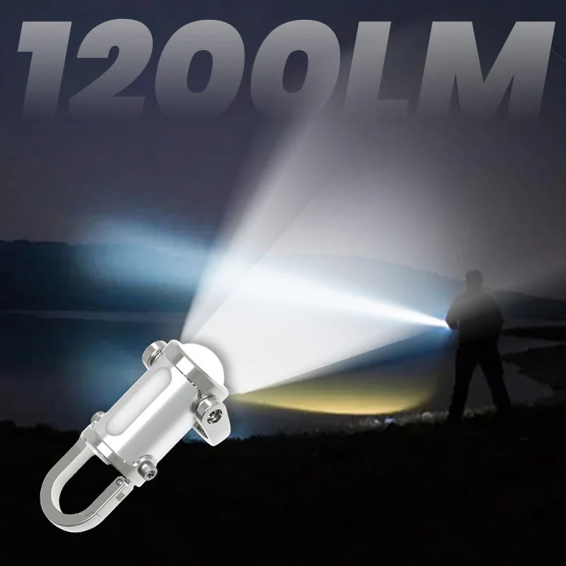 Mini Portable Flashlight 1200lm – Type-C Rechargeable & Waterproof